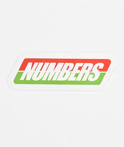 Midnight Organic Moto Numbers Sticker