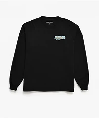 Midnight Organic Mr. Midnight Airbrush Black Long Sleeve T-Shirt