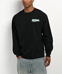 Midnight Organic Mr. Midnight Airbrush Black Long Sleeve T-Shirt