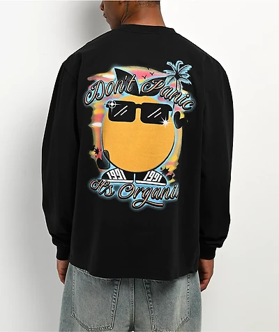 Midnight Organic Mr. Midnight Airbrush Black Long Sleeve T-Shirt