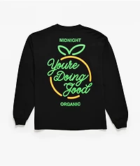 Midnight Organic Neon YDG Sign Black Long Sleeve T-Shirt