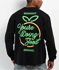 Midnight Organic Neon YDG Sign Black Long Sleeve T-Shirt