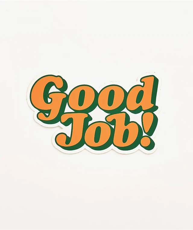 Midnight Organic Stacked Good Job Sticker