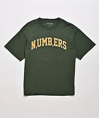 Midnight Organic Varsity Numbers Forest Green T-Shirt
