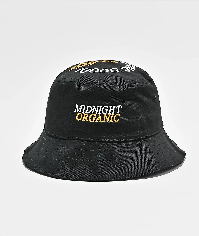 Midnight Organic You're Doing Good Black Bucket Hat