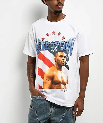 Mike Tyson All American Hero White T-Shirt