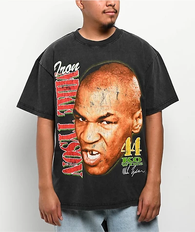 Mike Tyson Around The World Black Wash T-Shirt