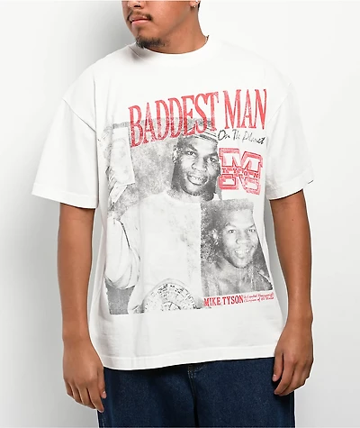 Mike Tyson Baddest Man Memories White T-Shirt