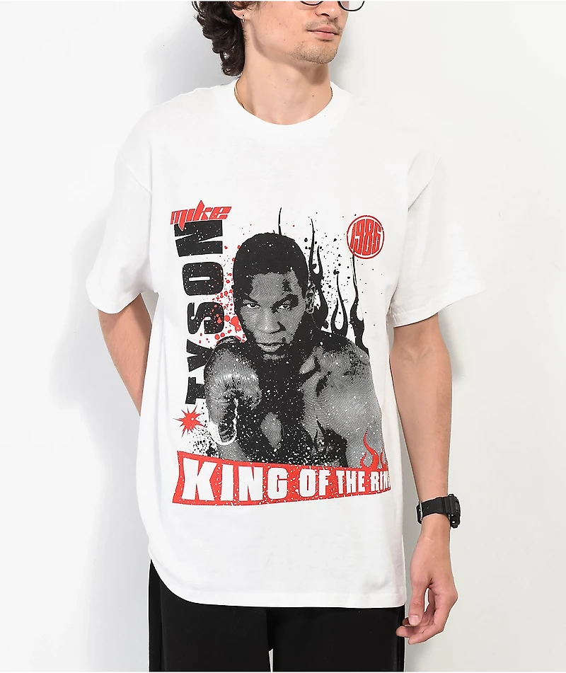 Mike Tyson Halftone White T-Shirt