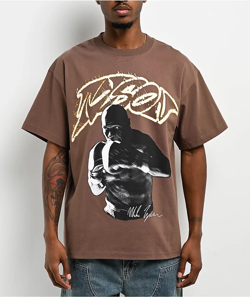 Mike Tyson Your Face Brown T-Shirt