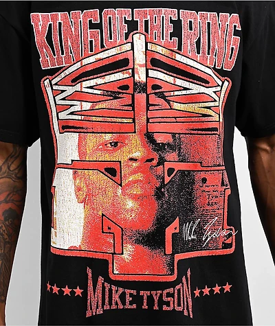 Mike Tyson King Of The Ring Portrait Black T-Shirt