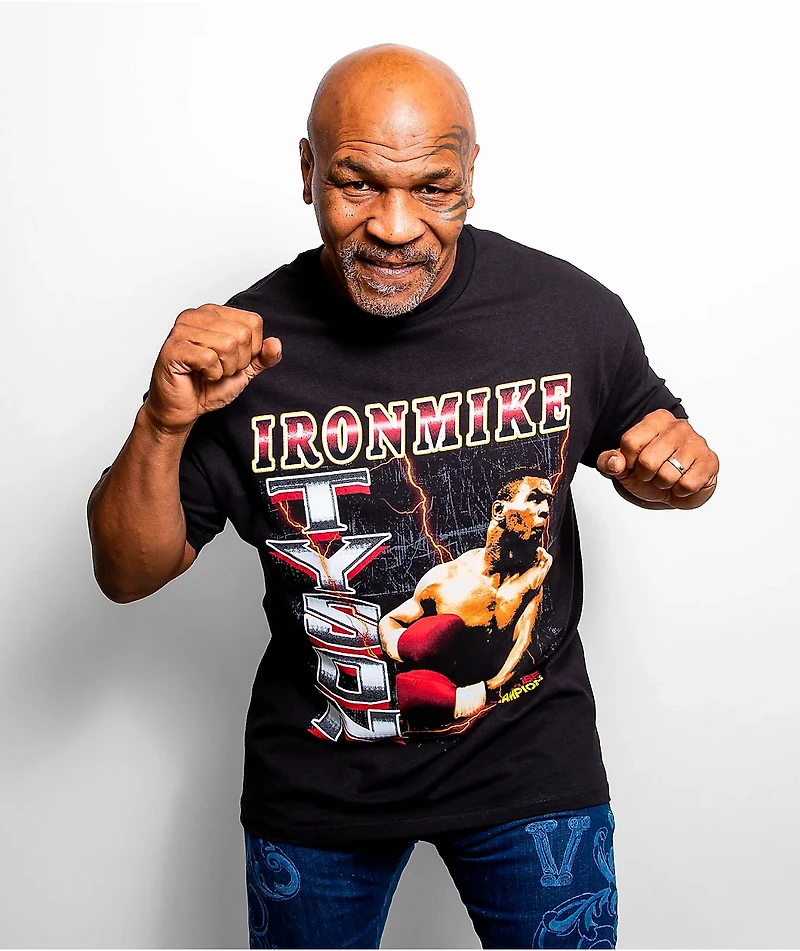 Mike Tyson Left Hook Black T-Shirt