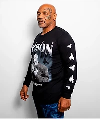 Mike Tyson Rolling Pigeons Black Long Sleeve T-Shirt