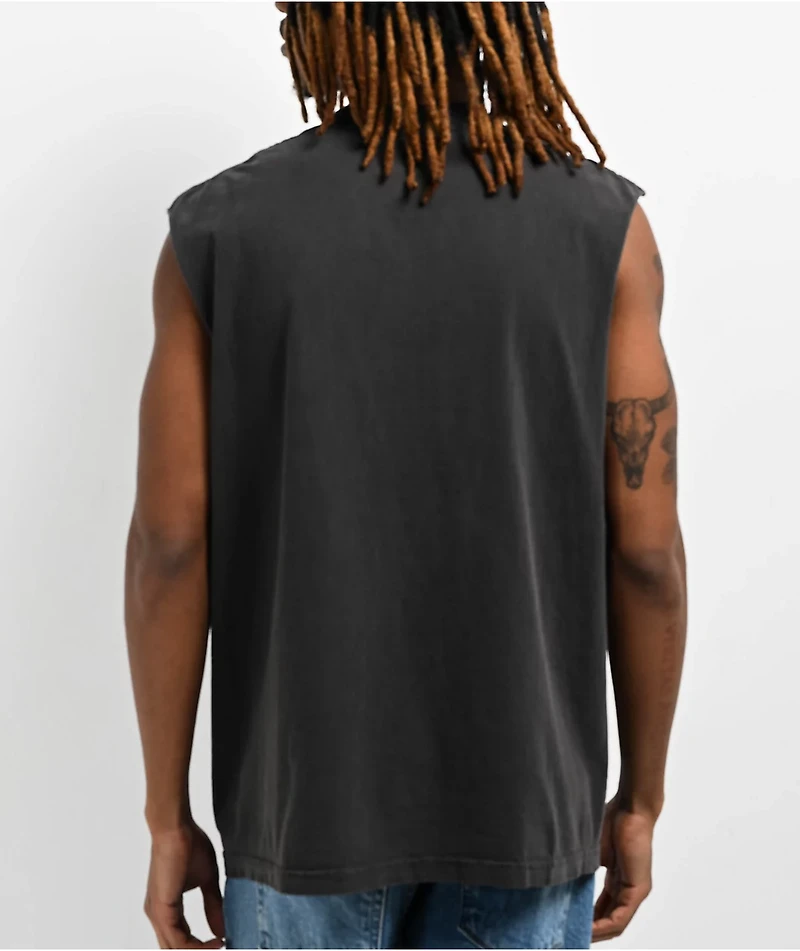 Mike Tyson Vintage Knockdown Black Wash Tank Top
