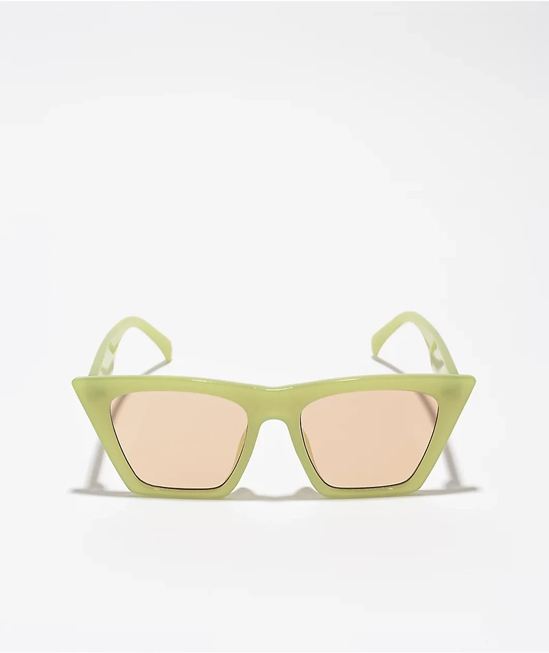Milky Green Cat Eye Sunglasses