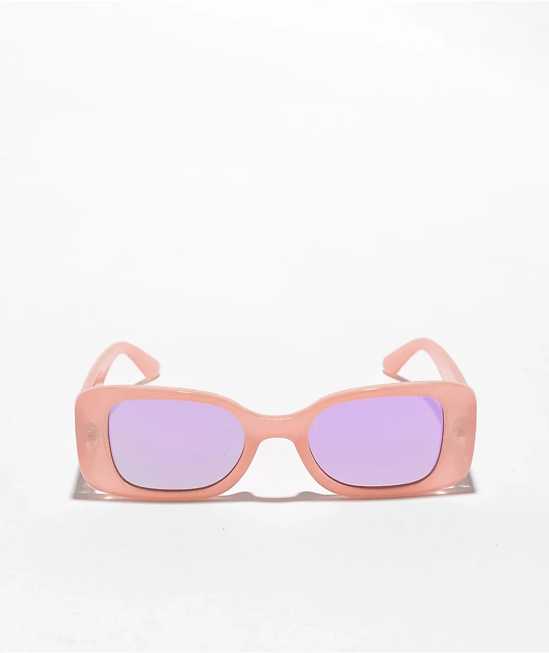 Milky Pink Rectangle Sunglasses