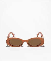 Milky Rust Oval Sunglasses