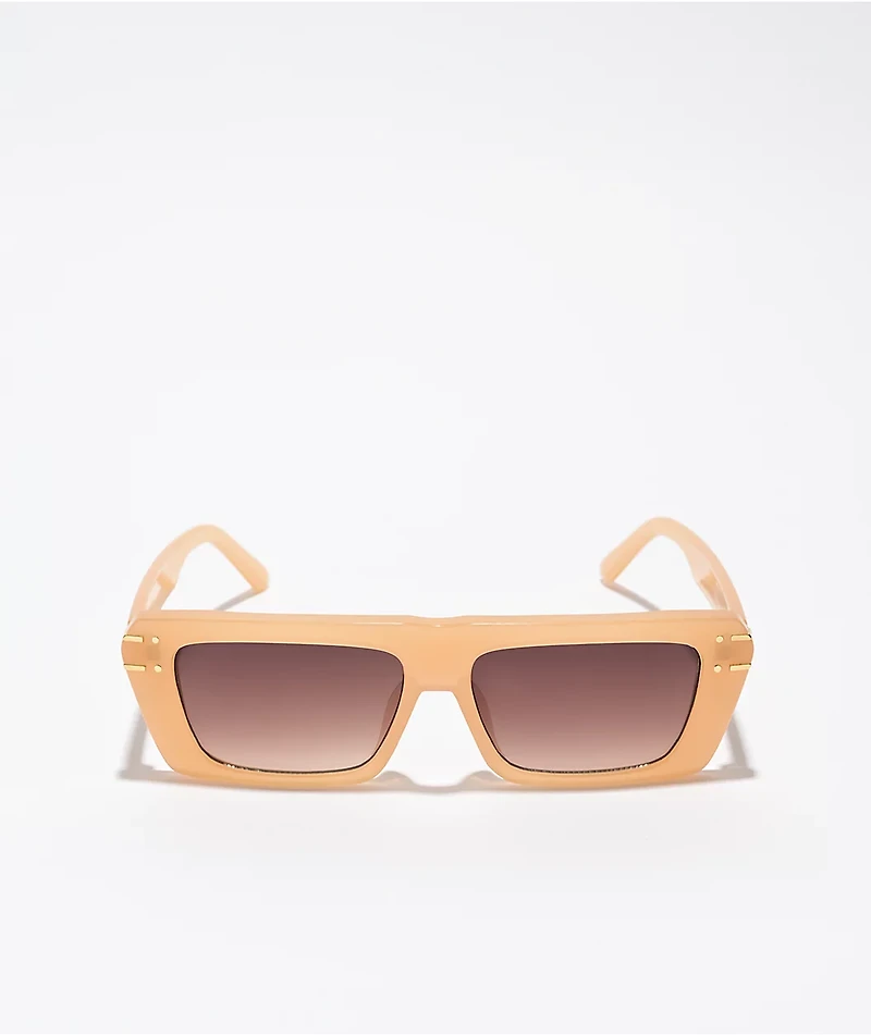 Mily Flat Top Peach Sunglasses