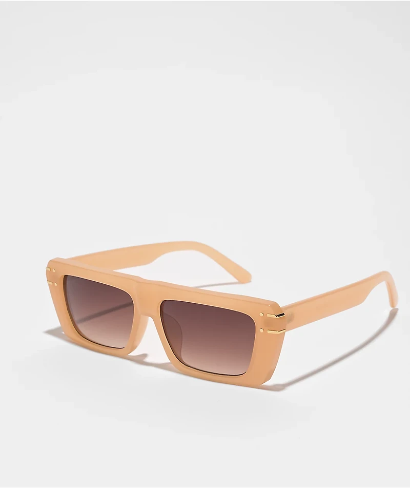 Mily Flat Top Peach Sunglasses
