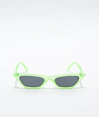 Mini Cateye Green Translucent Sunglasses