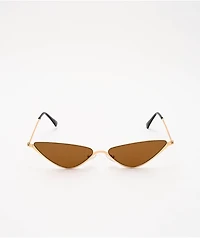Mini Triangle Brown Smoke Sunglasses