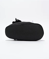 Mishka Monster Black Plush Slippers