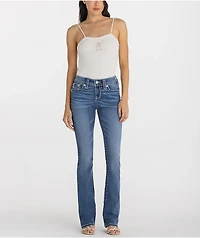 Miss Me Adalie Fleur Blue Wash Bootcut Jeans