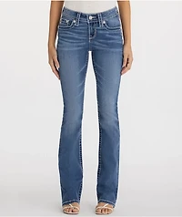 Miss Me Adalie Fleur Blue Wash Bootcut Jeans