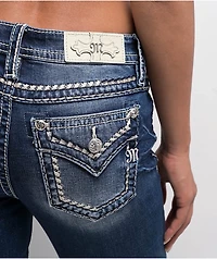 Miss Me Cora Stitched Medium Blue Bootcut Jeans