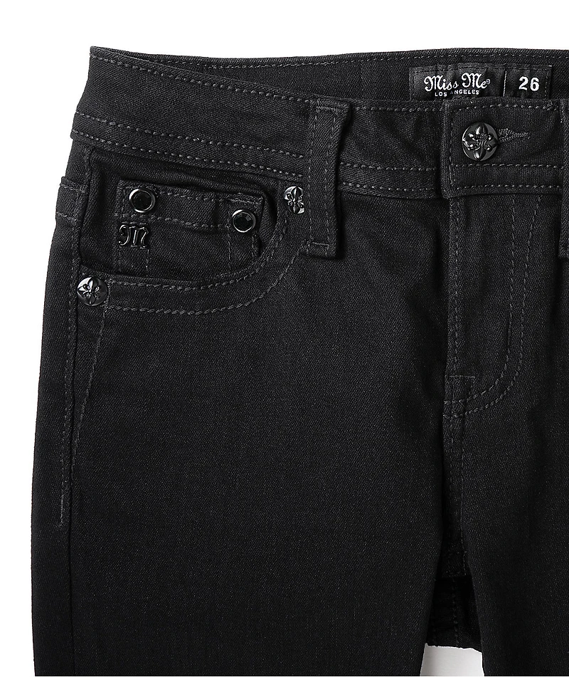Miss Me Cross Black Wash Bootcut Jeans