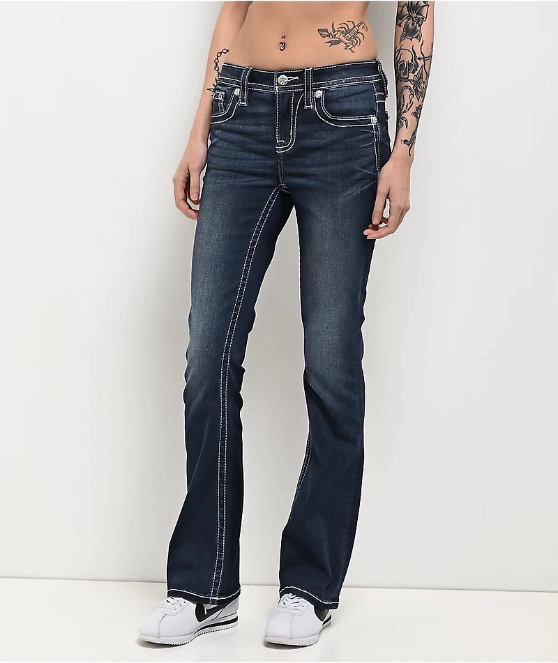 Miss Me Cross Medium Wash Bootcut Jeans