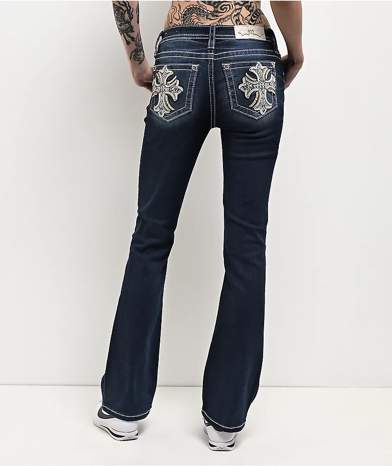 Miss Me Cross Medium Wash Bootcut Jeans