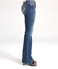 Miss Me Floral Wing Medium Wash Bootcut Jeans
