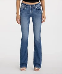 Miss Me Hillary Wing Blue Wash Bootcut Jeans