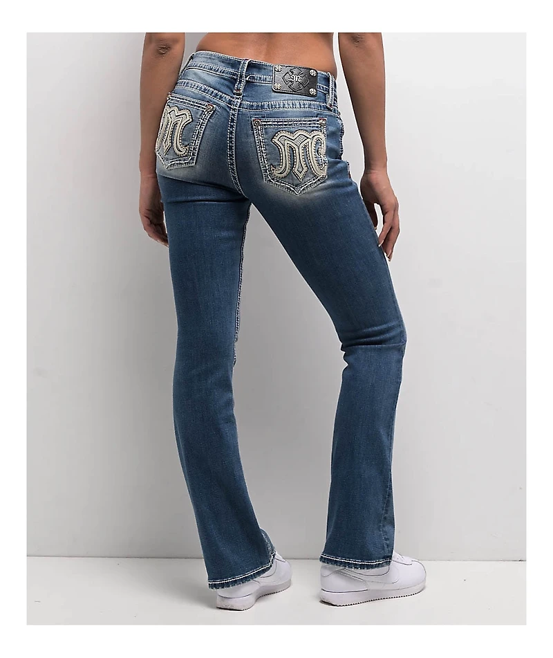 Miss Me Maven Logo Medium Wash Bootcut Jeans