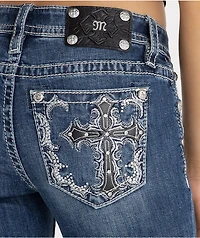 Miss Me Midnight Cross Blue Wash Bootcut Jeans