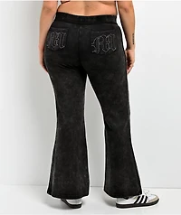 Miss Me Washed Black Flare Sweatpants