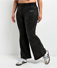 Miss Me Washed Black Flare Sweatpants