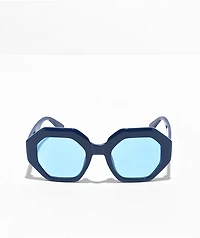 Misty Blue Octagonal Sunglasses