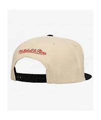 Mitchell & Ness Chicago Bulls Across The Board Cream & Black Snapback Hat