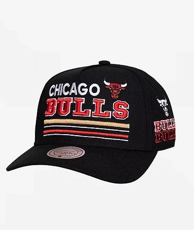 Mitchell & Ness Chicago Bulls Triple Check Black Snapback Hat
