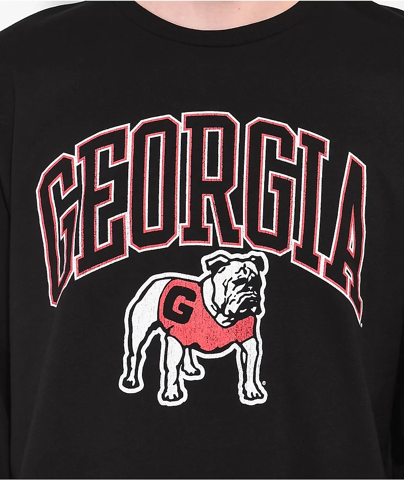 Mitchell & Ness Georgia Black Long Sleeve T-Shirt