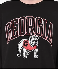 Mitchell & Ness Georgia Black Long Sleeve T-Shirt