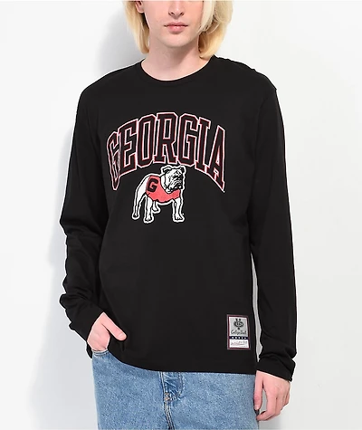 Mitchell & Ness Georgia Black Long Sleeve T-Shirt