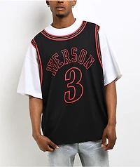 Mitchell & Ness Iverson Philadelphia 76ers Best In Class Black & White T-Shirt