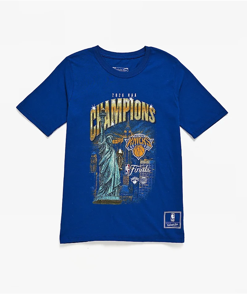 Mitchell & Ness Kids New York Champs Blue T-Shirt
