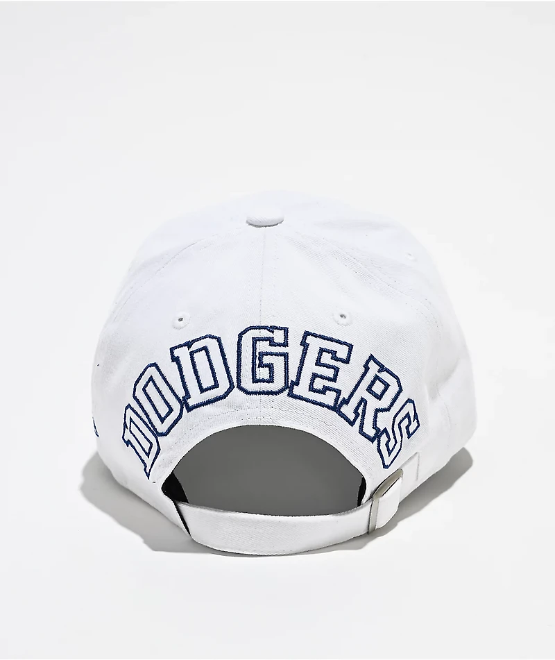 Mitchell & Ness LA Dodgers Back Burst White Strapback Hat