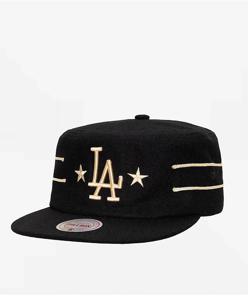 Mitchell & Ness LA Dodgers Pill Box Black Snapback Hat