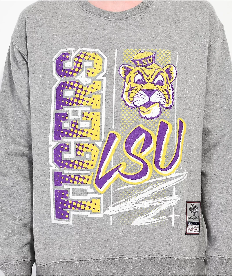Mitchell & Ness LSU Halftime Grey Crewneck Sweatshirt