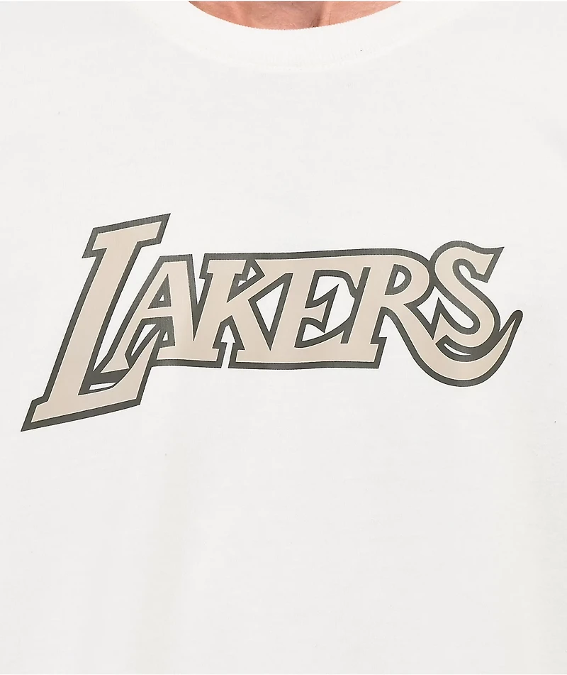 Mitchell & Ness Lakers Cream T-Shirt